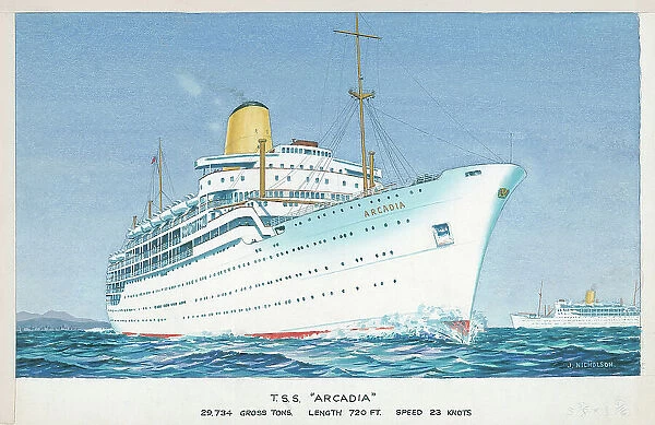 T. S. S. Arcadia, P & O Line