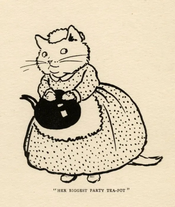 Framed Print : Tabitha the cat with her biggest party teapot Framed Print : Tabitha the cat with her biggest party teapot