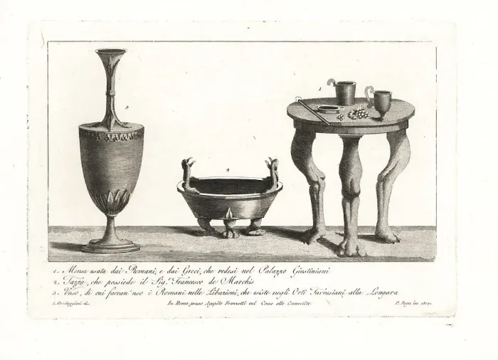 Framed Print : Table with lion legs, used by the Romans and the Greeks Framed Print : Table with lion legs, used by the Romans and the Greeks