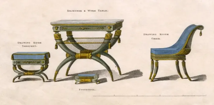 Framed Print : Tabouret Stool 1809 Framed Print : Tabouret Stool 1809