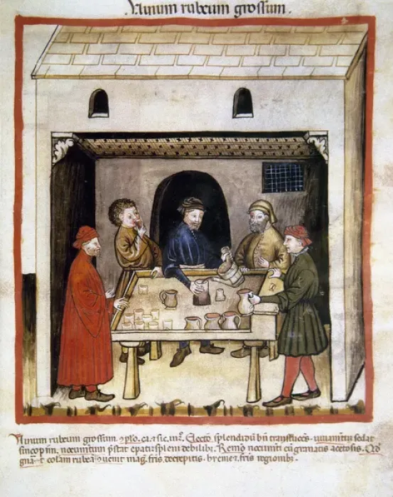 Framed Print : Tacuinum Sanitatis. 14th century. Medieval handbook of healt Framed Print : Tacuinum Sanitatis. 14th century. Medieval handbook of healt