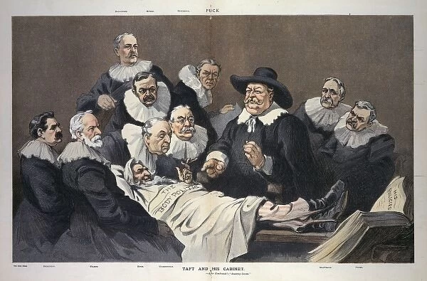 Taft and his cabinet - after Rembrandts Anatomy Lesson