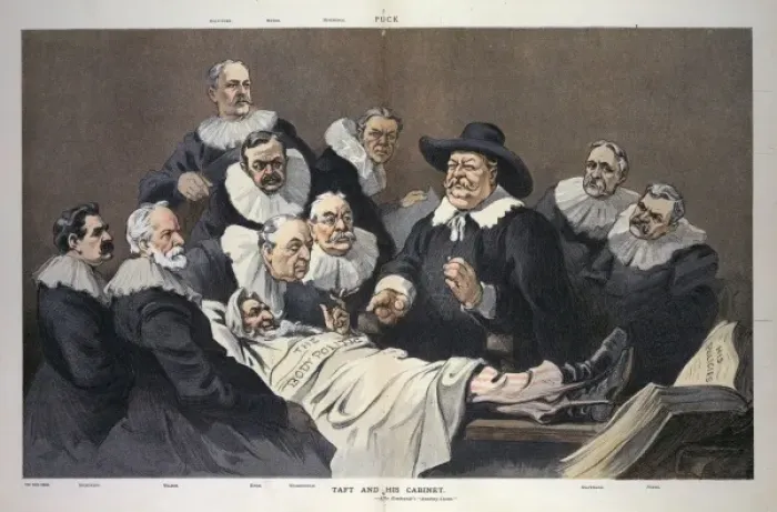 Framed Print : Taft and his cabinet - after Rembrandts Anatomy Lesson Framed Print : Taft and his cabinet - after Rembrandts Anatomy Lesson