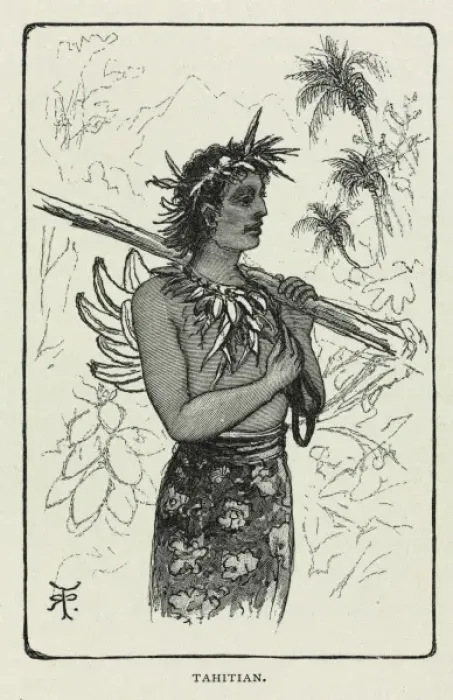 Framed Print : Tahitian. Illustration (p.438) from Charles Darwins Journal of Researches Framed Print : Tahitian. Illustration (p.438) from Charles Darwins Journal of Researches