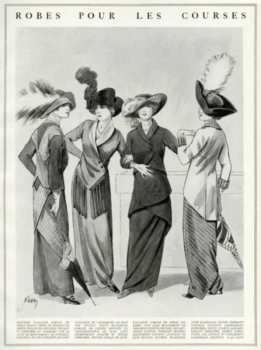 Framed Print : Tailor-made suits for the races 1912 Framed Print : Tailor-made suits for the races 1912