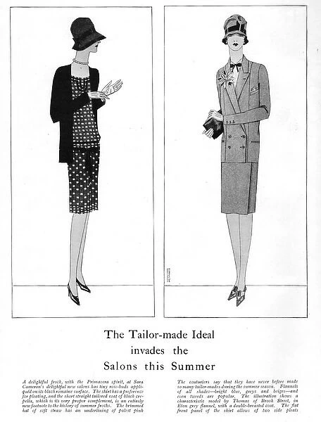 Tailor-made summer frocks from London salons, 1927
