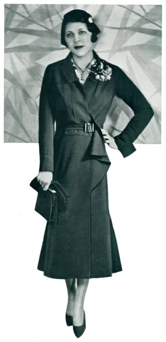 Framed Print : Tailored coat and dress by Jean Patou, 1931 Framed Print : Tailored coat and dress by Jean Patou, 1931