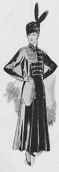 Tailored suit of military persuasion, 1915