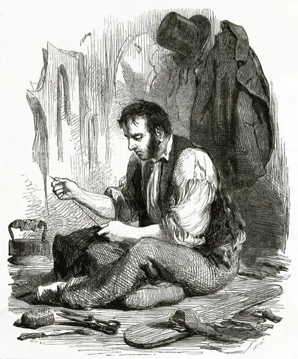 Framed Print : Tailoring 1855 Framed Print : Tailoring 1855