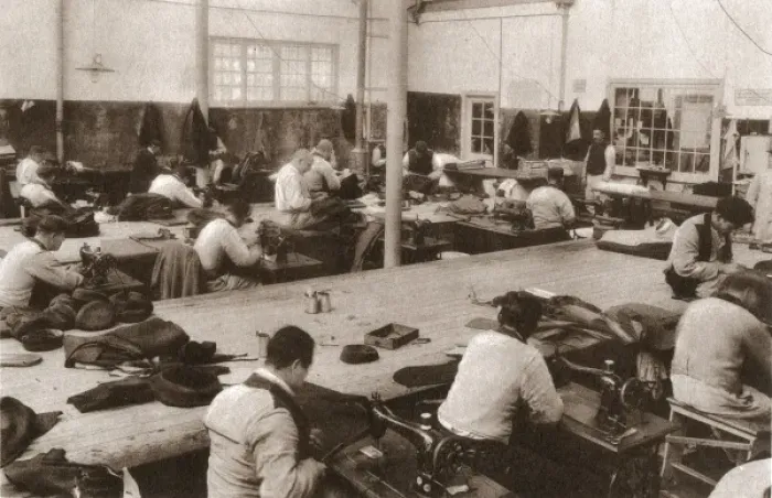 Framed Print : Tailoring Workshop at Merxplas Labour Colony, Belgium Framed Print : Tailoring Workshop at Merxplas Labour Colony, Belgium