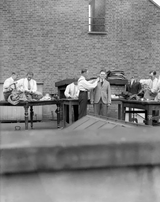 Framed Print : Tailors Working Outdoors Framed Print : Tailors Working Outdoors