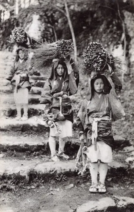 Framed Print : Taiwan - Country Girls with bundles of firewood for sale Framed Print : Taiwan - Country Girls with bundles of firewood for sale