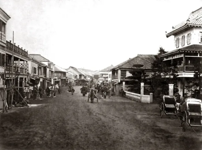 Framed Print : Takashima-cho Yokohama, Japan, 1870s Framed Print : Takashima-cho Yokohama, Japan, 1870s