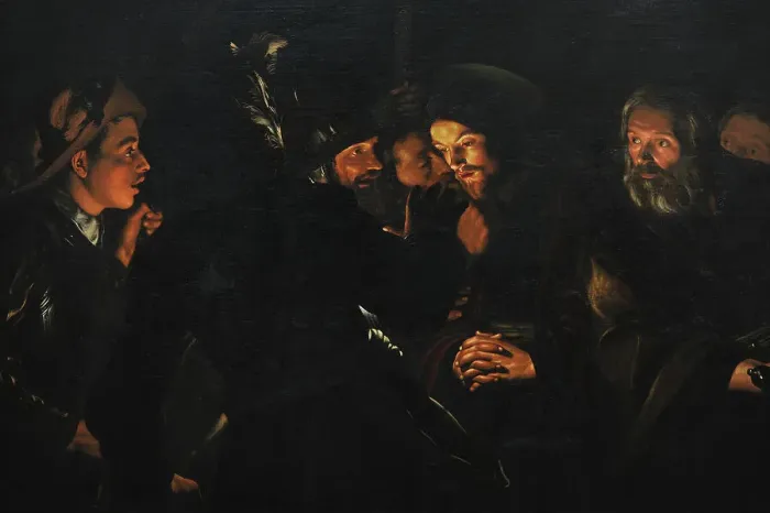 Framed Print : The Taking of Christ. Painting ascribed to Gerard Seghers Framed Print : The Taking of Christ. Painting ascribed to Gerard Seghers