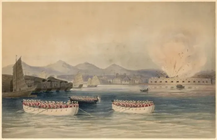 Framed Print : Taking of Chusan 1840 Framed Print : Taking of Chusan 1840