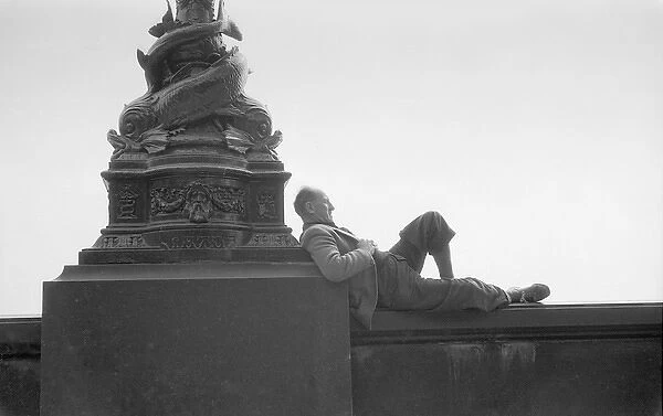 Taking a rest on the Victoria ERmbankment, London