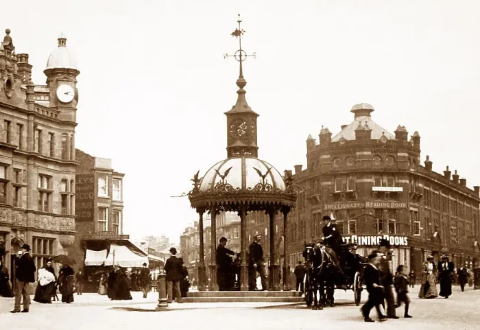 Framed Print : Talbot Square, Blackpool, Victorian period Framed Print : Talbot Square, Blackpool, Victorian period