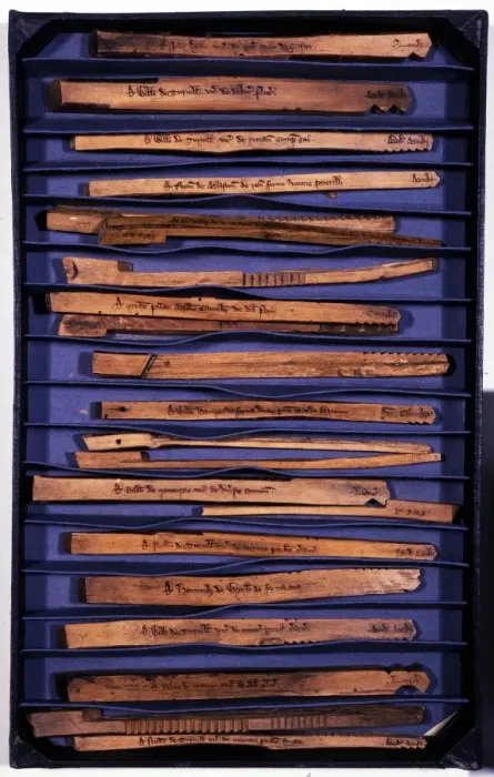 Framed Print : Tally sticks Framed Print : Tally sticks