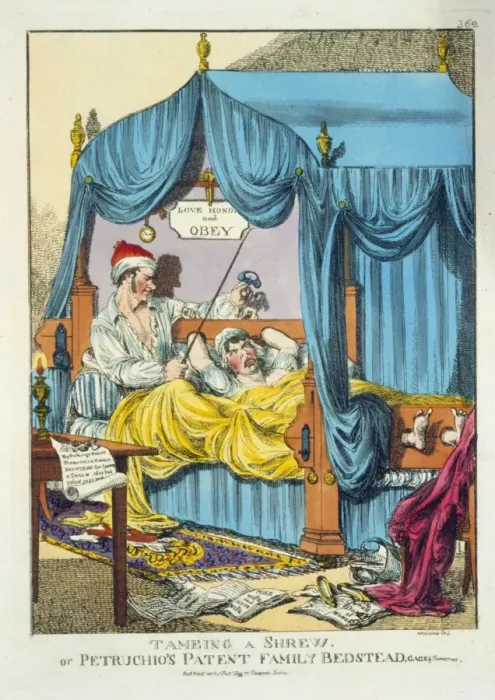 Framed Print : Tameing i. e. taming a shrew. Or Petruchios patent family be Framed Print : Tameing i. e. taming a shrew. Or Petruchios patent family be