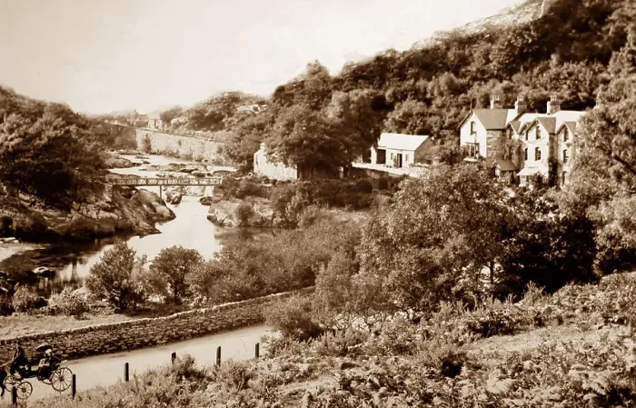 Framed Print : Tan y Bwlch Hotel, Wales, early 1900s Framed Print : Tan y Bwlch Hotel, Wales, early 1900s