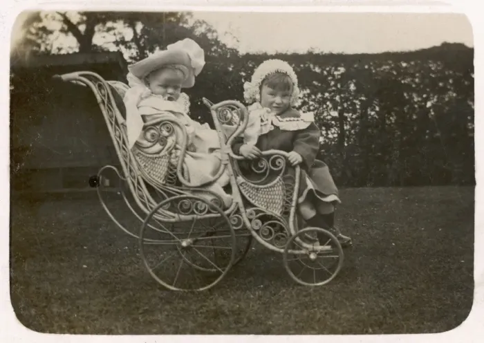 Framed Print : Tandem Pram C1900 Framed Print : Tandem Pram C1900