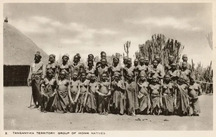Framed Print : Tanganyika (Tanzania) - East Africa - Group of Ikoma People
