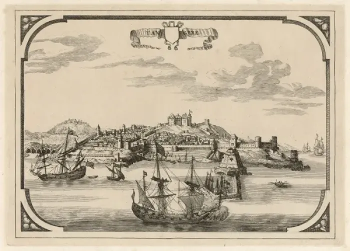 Framed Print : TANGIER. The harbour seen from the sea Framed Print : TANGIER. The harbour seen from the sea