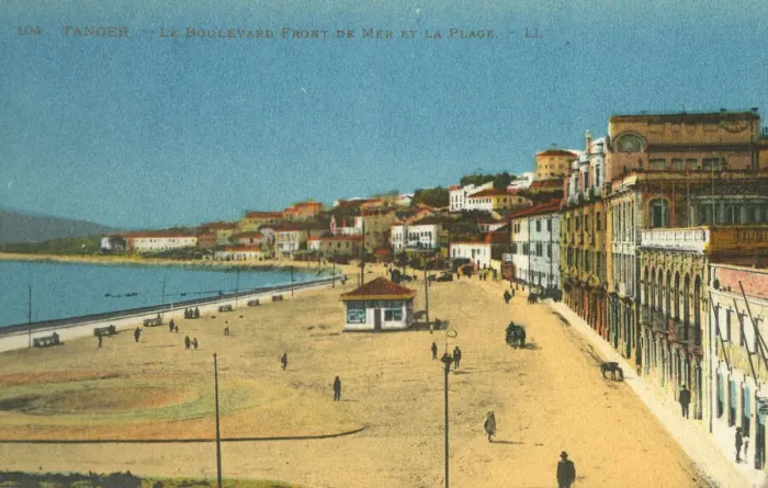 Framed Print : Tangier, Morocco - Boulevard Front de Mer and the beach