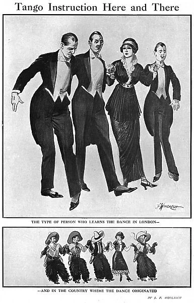 Tango craze: learning to dance the tango, 1913