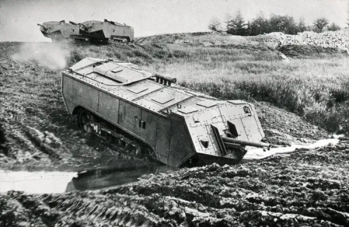 Framed Print : Two tank designs undergoing military testing Framed Print : Two tank designs undergoing military testing