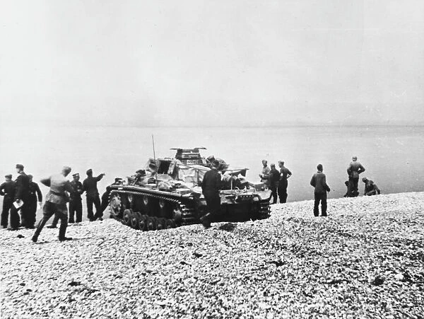 Tank at Dunkirk WWII