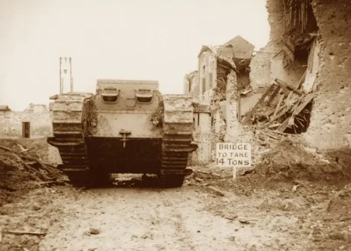 Framed Print : Tank going into action Framed Print : Tank going into action