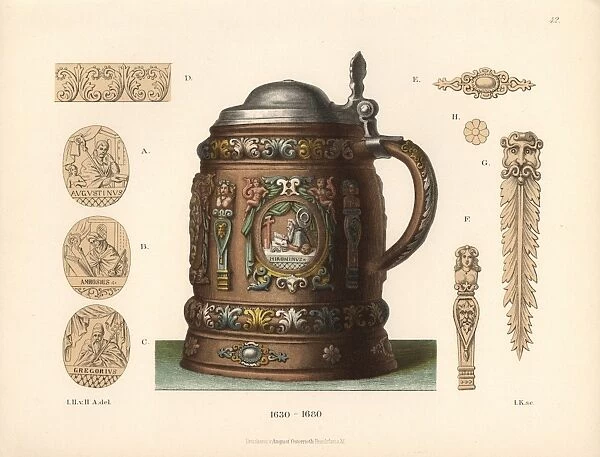 Tankard from the mid-17th century with Christian
