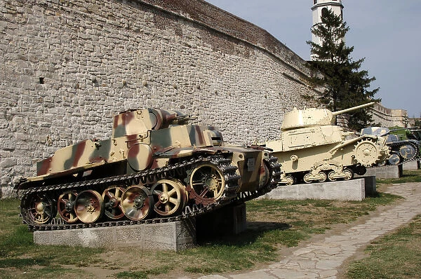 Tanks exposed outside the Military Museum. Belgrade. Republic of Serbia