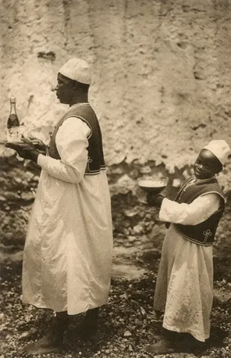 Framed Print : Tanzania, Dar es Salaam - Emperor Hotel (Kaiserhof), Waiters Framed Print : Tanzania, Dar es Salaam - Emperor Hotel (Kaiserhof), Waiters