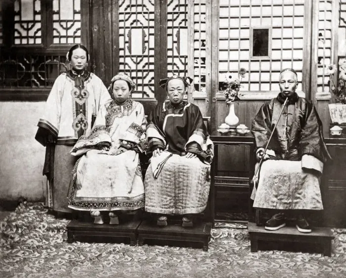 Framed Print : Tao-Tai of Anching and his family, 1878, by Kung Tai. Date: 1878 Framed Print : Tao-Tai of Anching and his family, 1878, by Kung Tai. Date: 1878