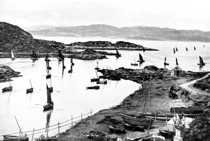 Framed Print : Tarbert Harbour early 1900s Framed Print : Tarbert Harbour early 1900s