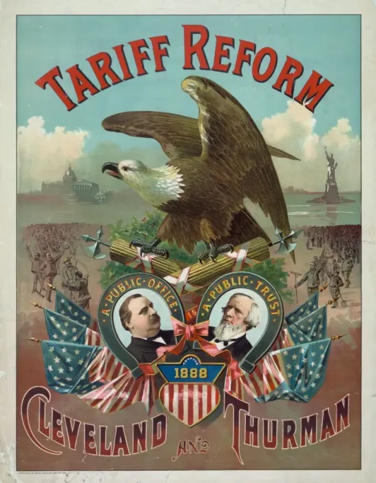 Framed Print : Tariff reform. Cleveland and Thurman Framed Print : Tariff reform. Cleveland and Thurman