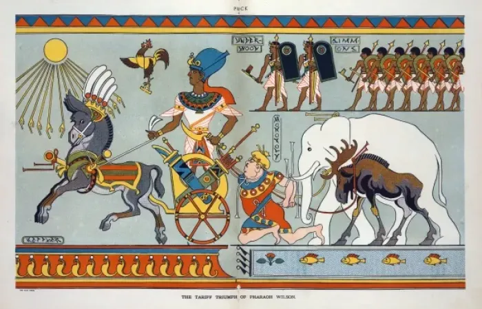 Framed Print : The tariff triumph of pharaoh Wilson Framed Print : The tariff triumph of pharaoh Wilson