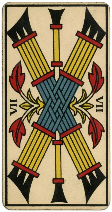 Framed Print : Tarot Card - Baton VII Framed Print : Tarot Card - Baton VII