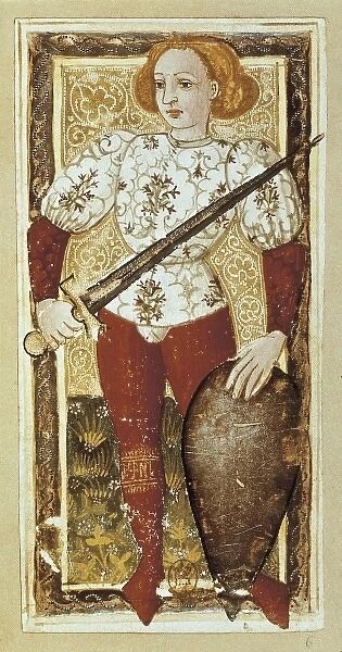 Tarot of Charles V of France (14th c. ). The Knight