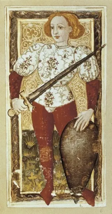 Framed Print : Tarot of Charles V of France (14th c. ). The Knight Framed Print : Tarot of Charles V of France (14th c. ). The Knight
