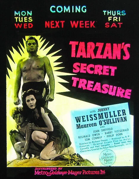Tarzan's Secret Treasure cinema projection slide 1941