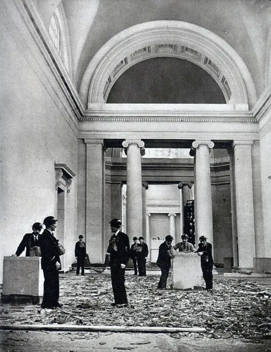 Framed Print : Tate Gallery bomb damage Framed Print : Tate Gallery bomb damage