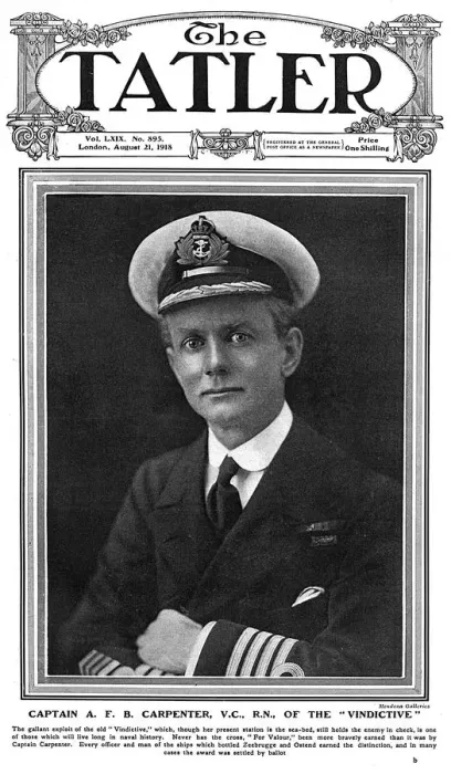 Framed Print : Tatler cover - Captain A. F. B. Carpenter, V. C Framed Print : Tatler cover - Captain A. F. B. Carpenter, V. C