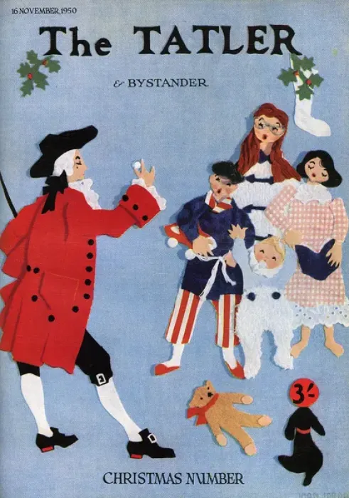 Framed Print : Tatler front cover - Christmas Number 1950 Framed Print : Tatler front cover - Christmas Number 1950