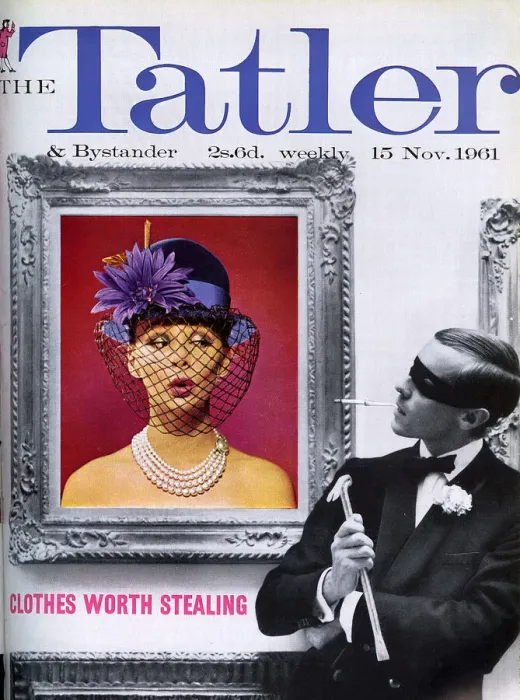 Framed Print : Tatler cover Clothes Worth Stealing 1961 Framed Print : Tatler cover Clothes Worth Stealing 1961