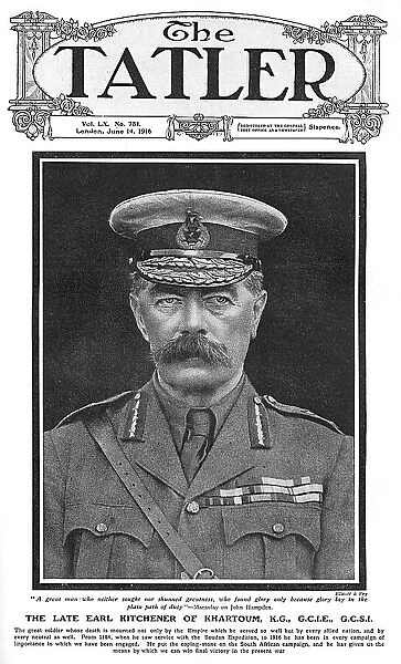 Tatler cover, Death of Lord Kitchener, WW1