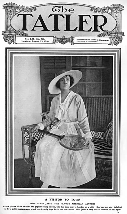 Framed Print : Tatler front cover featuring Elsie Janis, 1916 Framed Print : Tatler front cover featuring Elsie Janis, 1916