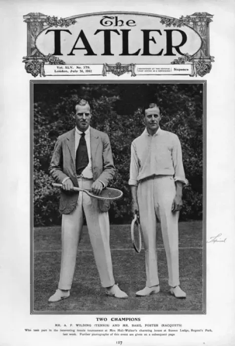 Framed Print : Tatler cover featuring tennis player, A. F. Wilding Framed Print : Tatler cover featuring tennis player, A. F. Wilding